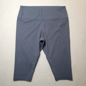 Athleta Transcend High Rise Rib Cropped Legging Sz XL Shadow Blue Knee Length